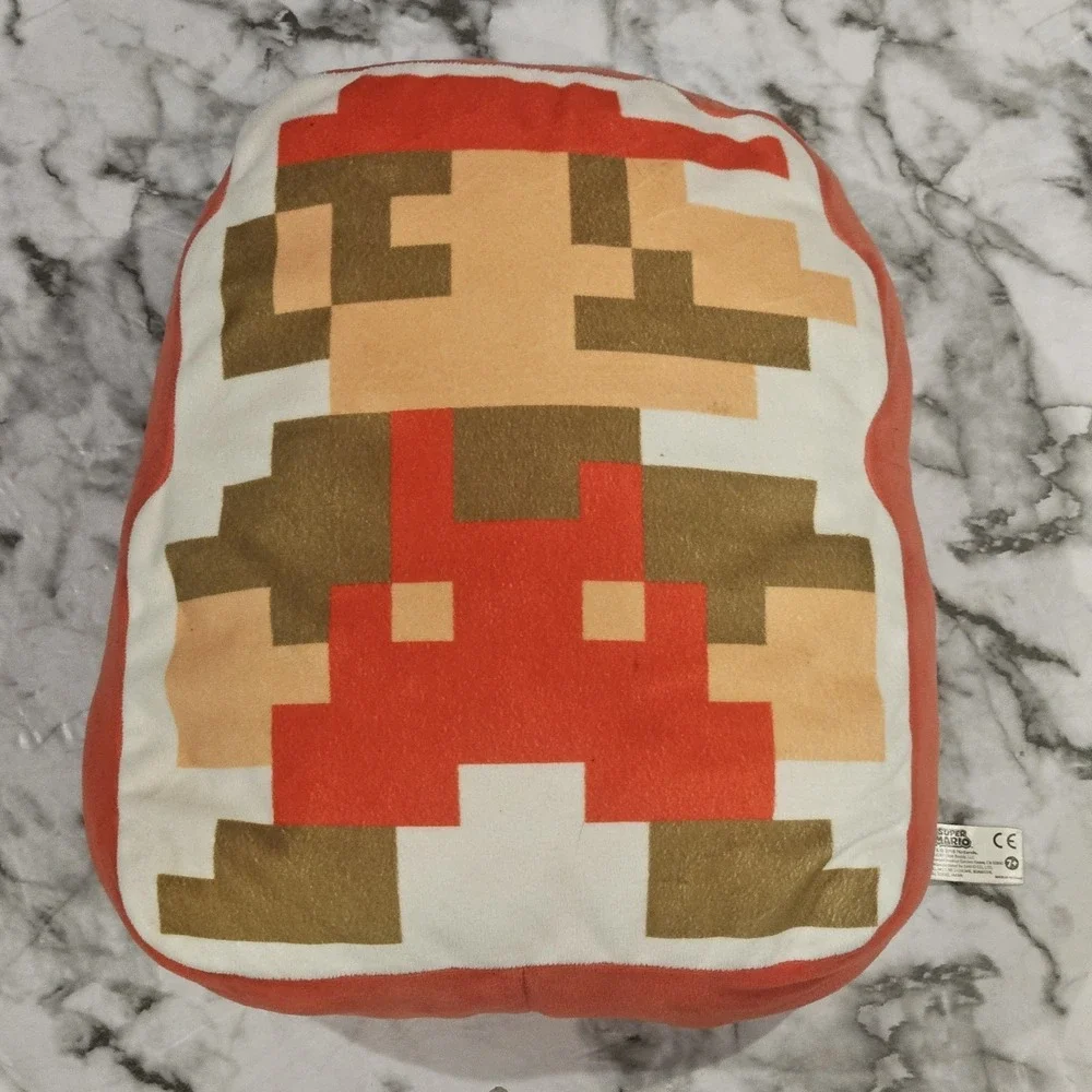 Super Mario 8-Bit Throw‎ Pillow Bundle Nintendo Kids Room Decor